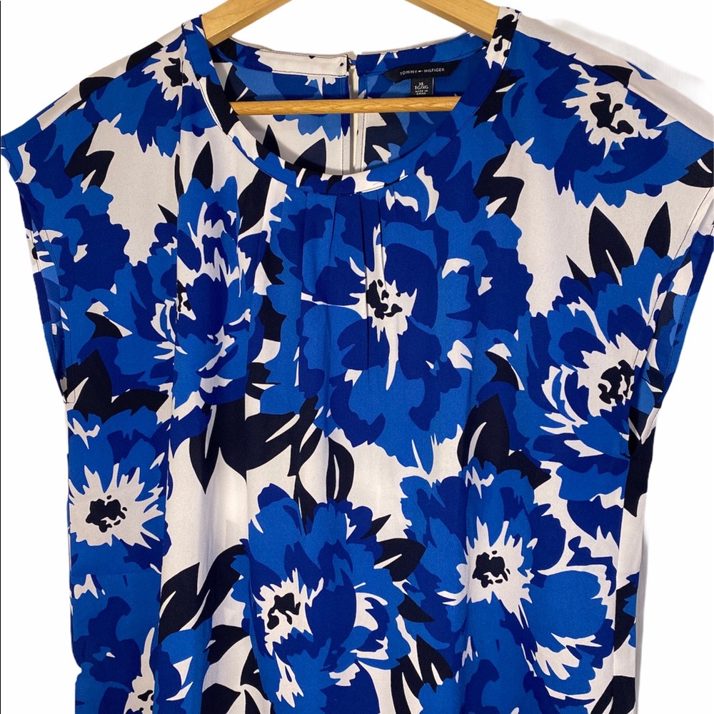 Tommy Hilfiger | Royal Blue Floral Top | Size XL